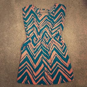 Peach Zebra Dress